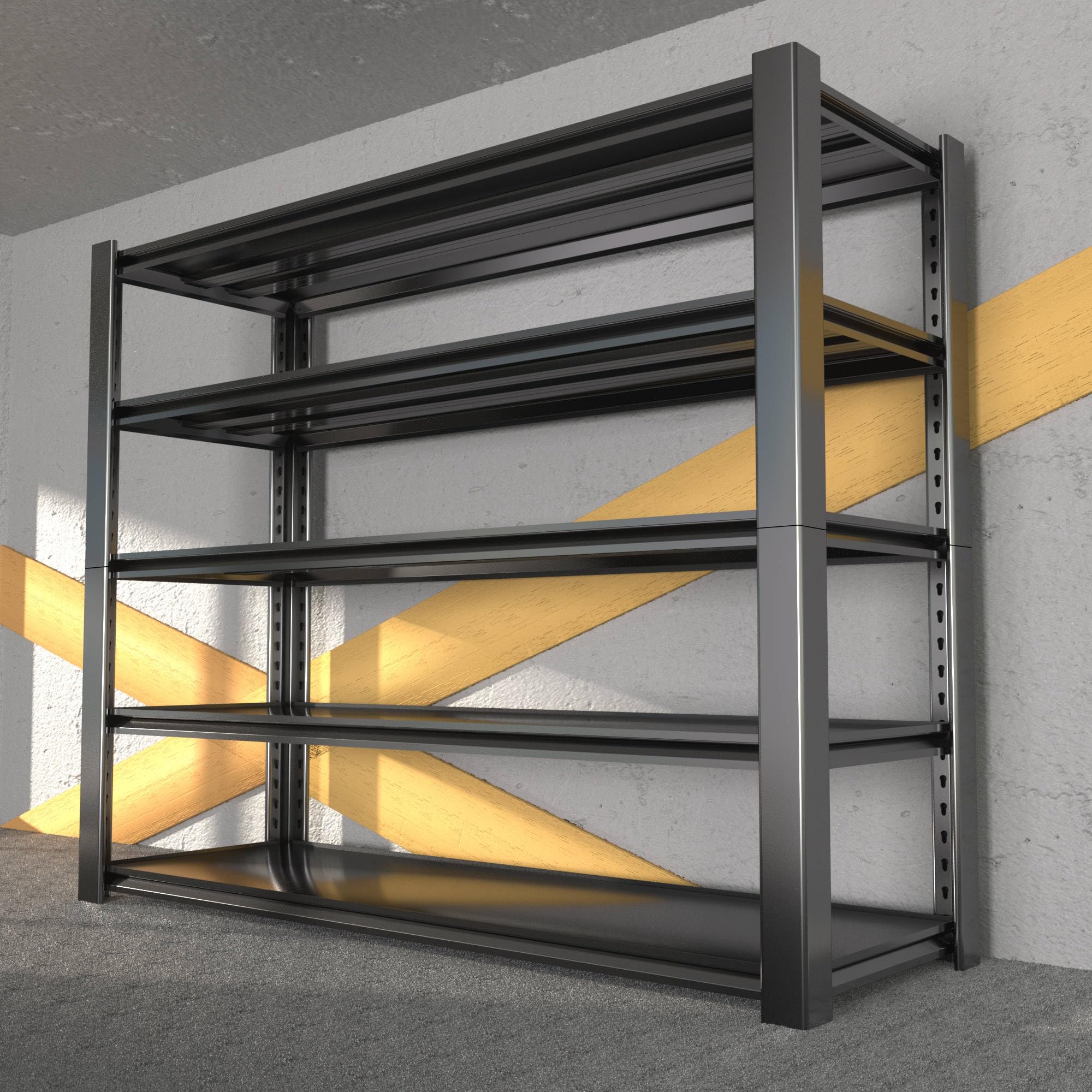 WOZBUD 3000LBS Garage Shelving Heavy Duty 48″W Metal Shelving for